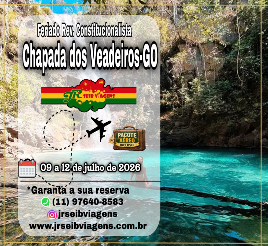 CHAPADA DOS VEADEIROS-GO 2026 C/AÉREO, HOSPEDAGEM E TRANSLADOS PACOTES A PARTIR DE R$ 1.689,00