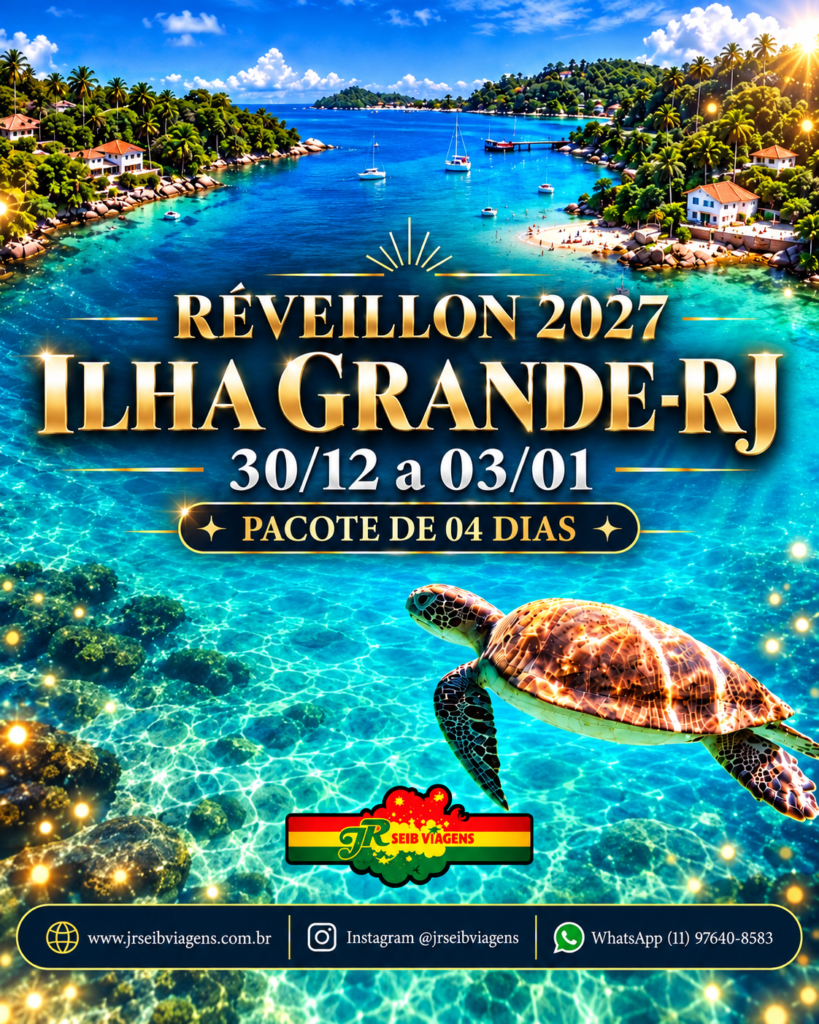 RÉVEILLON 2027 ILHA GRANDE-RJ CERVEJADA INCLUSO
